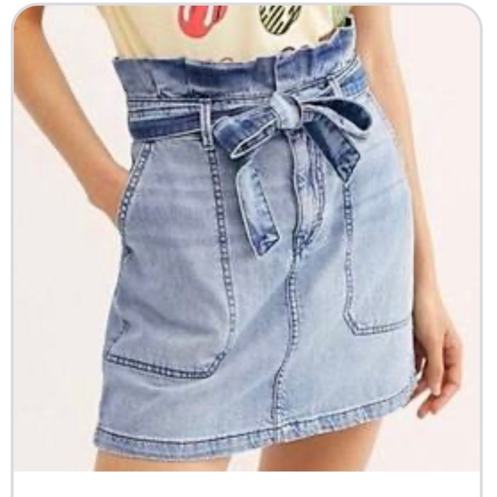 Free people denim skirt